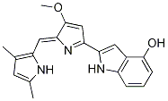 1H-Indol-4-ol, 2-[2-[(3,5-diMethyl-1H-pyrrol-2-yl)Methylene]-3-Methoxy-2H-pyrrol-5-yl]-结构式