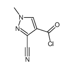 1H-Pyrazole-4-carbonyl chloride, 3-cyano-1-methyl- (9CI)结构式