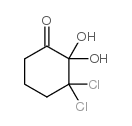 3,3-二氯-2,2-二羟基环己酮结构式