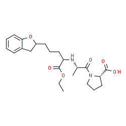 (2S)-1-[(2S)-2-[[4-(2,3-dihydrobenzofuran-2-yl)-1-ethoxycarbonyl-butyl ]amino]propanoyl]pyrrolidine-2-carboxylic acid Structure