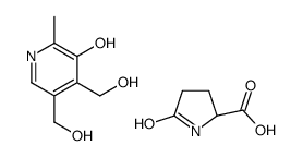 5-oxo-DL-proline, compound with 5-hydroxy-6-methylpyridine-3,4-dimethanol (1:1)结构式