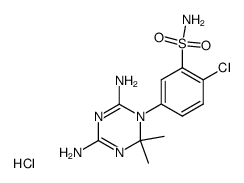 2-Chloro-5-(4,6-diamino-2,2-dimethyl-2H-[1,3,5]triazin-1-yl)-benzenesulfonamide; hydrochloride结构式