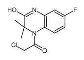 4-(CHLOROACETYL)-7-FLUORO-3,4-DIHYDRO-3,3-DIMETHYL-2(1H)-QUINOXALINONE Structure