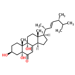 3,5,9-三羟基麦角甾-7,22-二烯-6-酮图片