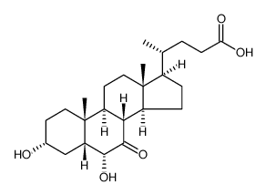 Cholan-24-oic acid, 3,6-dihydroxy-7-oxo-, (3α,5β,6α)结构式