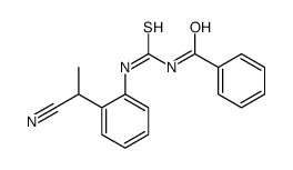 N-[[2-(1-cyanoethyl)phenyl]carbamothioyl]benzamide Structure