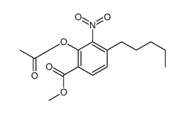 methyl 2-acetyloxy-3-nitro-4-pentylbenzoate Structure