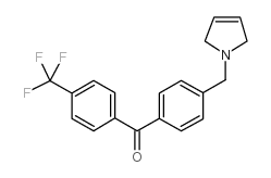 4-(3-PYRROLINOMETHYL)-4'-TRIFLUOROMETHYLBENZOPHENONE结构式