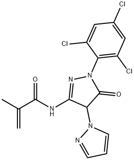 N-[5-Oxo-4-(1H-pyrazol-1-yl)-1-(2,4,6-trichlorophenyl)-2-pyrazolin-3-yl]methacrylamide structure