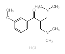 1-Propanone, 3-(dimethylamino)-2-[dimethylamino)methyl]-1-(3-methoxyphenyl)-, dihydrochloride结构式