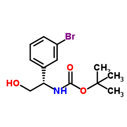 (S)-N-Boc-间溴苯甘氨醇结构式