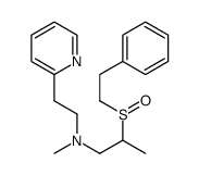 N-methyl-2-(2-phenylethylsulfinyl)-N-(2-pyridin-2-ylethyl)propan-1-amine结构式