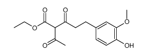 ethyl 2-acetyl-5-(4-hydroxy-3-methoxyphenyl)-3-oxopentanoate结构式