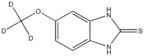 [甲氧基-2H3]-5-甲氧基-2-巯基苯并咪唑结构式