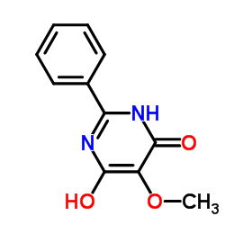 6-Hydroxy-5-methoxy-2-phenyl-4(1H)-pyrimidinone结构式