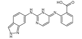 2-[[2-(1H-indazol-6-ylamino)pyrimidin-4-yl]amino]benzoic acid Structure