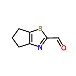 4H,5H,6H-环戊二烯并[d][1,3]噻唑-2-甲醛结构式