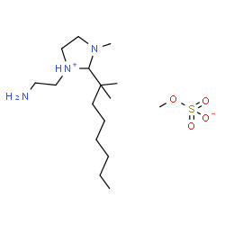 1-(2-aminoethyl)-2-(dimethylheptyl)-4,5-dihydro-3-methyl-1H-imidazolium methyl sulphate Structure