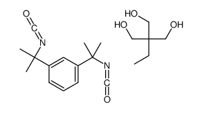 1,3-bis(2-isocyanatopropan-2-yl)benzene,2-ethyl-2-(hydroxymethyl)propane-1,3-diol结构式