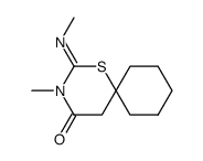 3-methyl-2-methylimino-1-thia-3-aza-spiro[5.5]undecan-4-one结构式