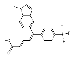 (2E,4Z)-5-(1-methyl-1H-indol-5-yl)-5-[4-(trifluoromethyl)phenyl]-2,4-pentadienoic acid结构式