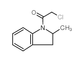 2-Chloro-1-(2-methyl-2,3-dihydro-indol-1-yl)-ethanone structure