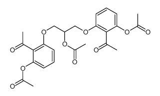 [2-acetyl-3-[3-(2-acetyl-3-acetyloxyphenoxy)-2-acetyloxypropoxy]phenyl] acetate Structure