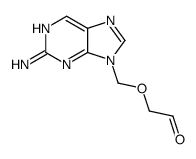 2-[(2-aminopurin-9-yl)methoxy]acetaldehyde结构式