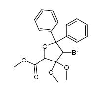 methyl 4-bromo-3,3-dimethoxy-5,5-diphenyltetrahydrofuran-2-carboxylate结构式