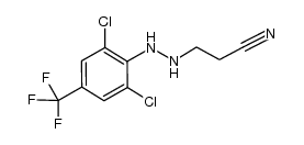 3-(2,6-dichloro-4-trifluoromethylphenylhydrazino)propionitrile结构式