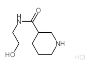 N-(2-Hydroxyethyl)-3-piperidinecarboxamide hydrochloride Structure