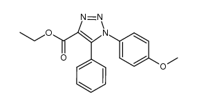 ethyl 1-(4-methoxyphenyl)-5-phenyl-1H-1,2,3-triazole-4-carboxylate结构式