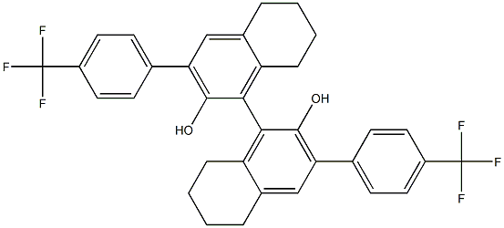 (S)-5,5',6,6',7,7',8,8'-Octahydro-3,3'-bis[4-(trifluoromethyl)phenyl]-[1,1'-binaphthalene]-2,2'-diol structure