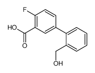 2-fluoro-5-[2-(hydroxymethyl)phenyl]benzoic acid Structure