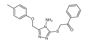 2-[[4-amino-5-[(4-methylphenoxy)methyl]-1,2,4-triazol-3-yl]sulfanyl]-1-phenylethanone Structure