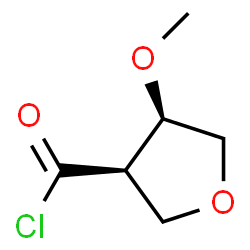 3-Furancarbonyl chloride, tetrahydro-4-methoxy-, (3R-cis)- (9CI) structure