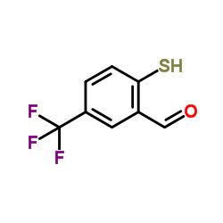 2-Sulfanyl-5-(trifluoromethyl)benzaldehyde Structure