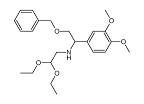 4-(1-(N-(2,2-diethoxyethyl)amino)-2-(benzyloxy)ethyl)-1,2-dimethoxybenzene Structure