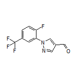 1-[2-Fluoro-5-(trifluoromethyl)phenyl]-1H-pyrazole-4-carbaldehyde Structure