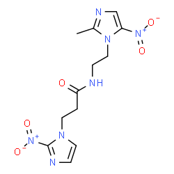 N-[3-[2-(2-methyl-5-nitro-imidazol-1-yl)ethyl]-2-nitro-2H-imidazol-1-y l]propanamide结构式