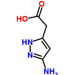 1H-pyrazole-3-acetic acid, 5-amino- Structure