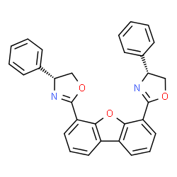 (4R,4'R)-2,2'-(4,6-Dibenzofurandiyl)bis[4,5-dihydro-4-phenyloxazole] Structure