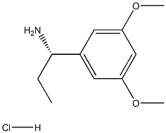 (S)-1-(3,5-二甲氧基苯基)丙-1-胺盐酸盐结构式