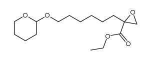 ethyl 2-(6-((tetrahydro-2H-pyran-2-yl)oxy)hexyl)oxirane-2-carboxylate结构式