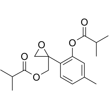 8,9-epoxy-3,10-diisobutyryloxythymol Structure