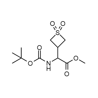 Methyl 2-(tert-butoxycarbonylamino)-2-(1,1-dioxothietan-3-yl)acetate Structure