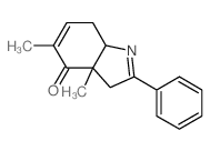 4H-Indol-4-one,3,3a,7,7a-tetrahydro-3a,5-dimethyl-2-phenyl- Structure