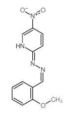 Benzaldehyde,2-methoxy-, 2-(5-nitro-2-pyridinyl)hydrazone structure