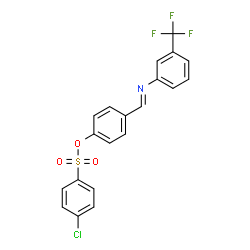 4-(([3-(TRIFLUOROMETHYL)PHENYL]IMINO)METHYL)PHENYL 4-CHLOROBENZENESULFONATE Structure