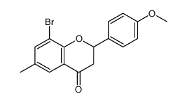 8-bromo-2-(4-methoxy-phenyl)-6-methyl-chroman-4-one Structure